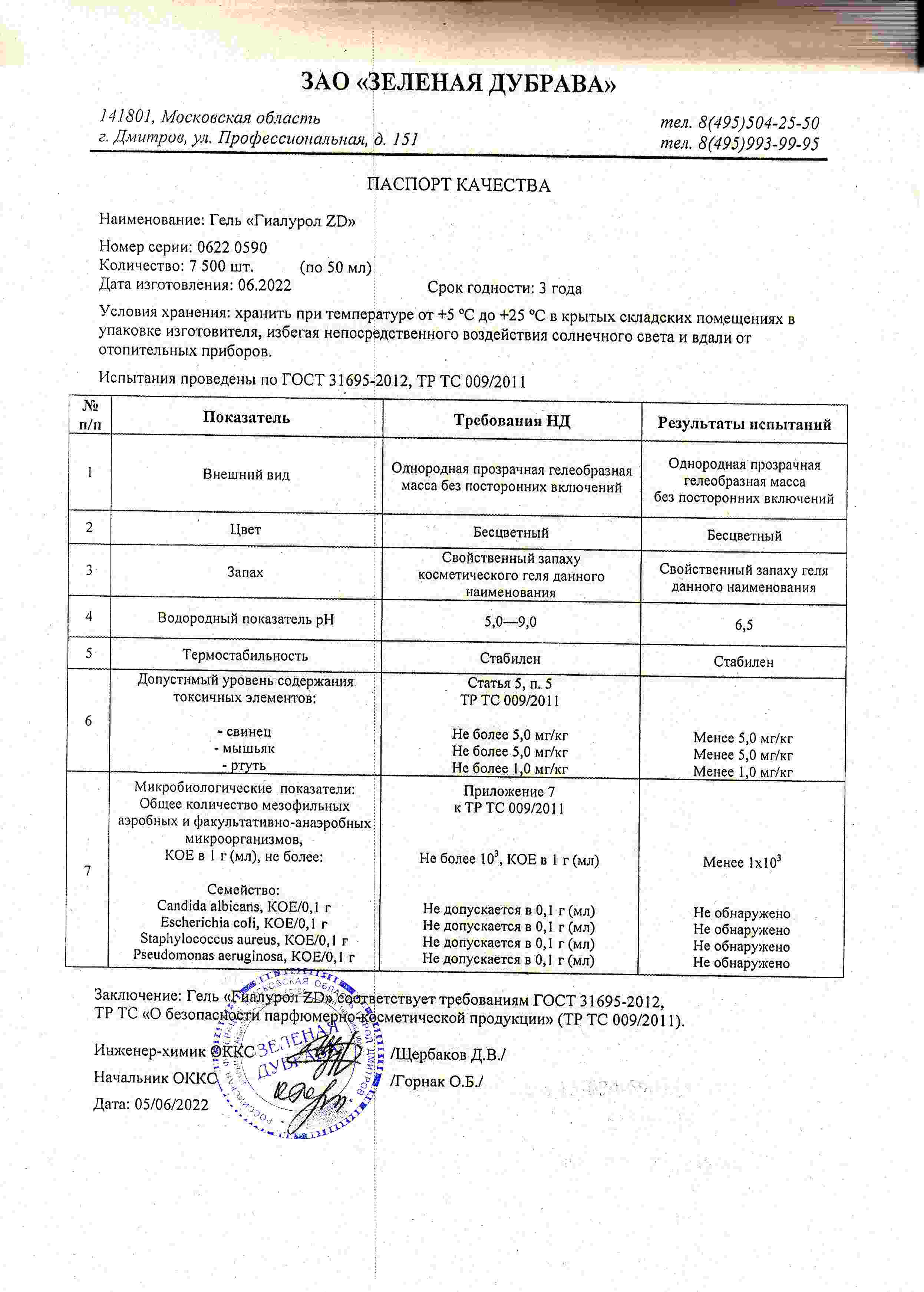 Паспорт №062022